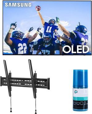 Samsung QN77S90CAFXZA 77" 4K OLED Smart TV with AI Upscaling with a Walts TV Large/Extra Large Tilt Mount for 43"-90" Compatible TV's and Walts HDTV Screen Cleaner Kit (2023)