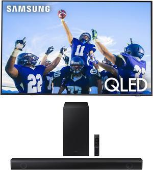 Samsung QN32Q60CAFXZA 32 QLED 4K Quantum HDR Smart TV with a Samsung HWB550 21ch Soundbar and Subwoofer with Dolby Audio 2023