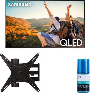 Samsung QN50Q80CAFXZA 50" 4K QLED Direct Full Array with Dolby Smart TV with a Walts TV Medium Full Motion Mount for 32"-65" Compatible TV's and Walts HDTV Screen Cleaner Kit (2023)