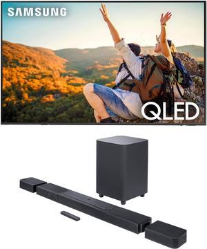 Samsung QN75Q80CAFXZA 75" 4K QLED Direct Full Array with Dolby Smart TV with a JBL BAR-1300X 11.1.4ch Soundbar and Subwoofer with Surround Speakers (2023)
