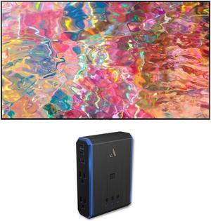 Samsung QN75Q80BAFXZA 75" 4K Ultra HD Smart TV with an Austere 5S-PS4-US1 4-Outlet Power with Omniport USB (2022)