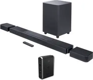 JBL BAR-1300X 11.1.4ch Soundbar and Subwoofer with Surround Speakers with an Austere 7S-PS4-US1 4-Outlet Power with Omniport USB (2022)