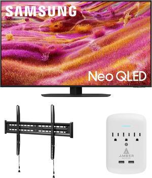 Samsung QN43QN90FAFXZA 43 Inch Neo QLED 4K QN90F Vision AI Smart TV with a Walts TV FIXED-MOUNT-43-90 TV Mount for 43"-98" TVs and Amber Protection 3-OUTLET-SURGE Surge Protector (2025)
