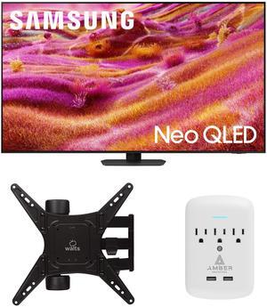 Samsung QN55QN90FAFXZA 55 Inch Neo QLED 4K QN90F Vision AI Smart TV with a Walts TV Medium Full Motion Mount for 32"-65" TVs and Amber Protection 3-OUTLET-SURGE Surge Protector (2025)