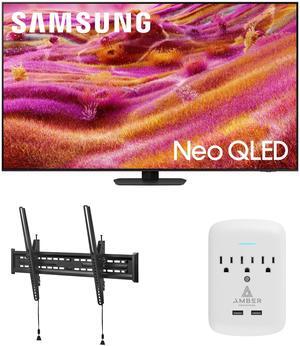 Samsung QN55QN90FAFXZA 55 Inch Neo QLED 4K QN90F Vision AI Smart TV with a Walts TV TILT-MOUNT-43-90 Large/XL Tilt Mount for 43"-98" TVs and Amber Protection 3-OUTLET-SURGE Surge Protector (2025)