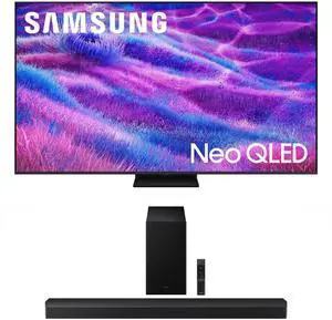 Samsung QN75QN80FAFXZA 75 Inch Neo QLED QN80F Series Supreme UHD 4K TV with a Samsung HW-B750F B Series Soundbar 5.1 Ch and Subwoofer (2025)