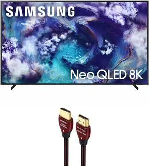Samsung QN65QN900FFXZA 65 Inch Neo Quantum HDR 8K Pro QLED Smart TV with a WireLogic Ruby 8ft Ultra High Speed 4K-8K-10K HDMI Cable (2025)