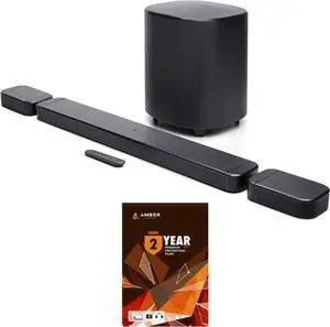 JBL BAR-700-MK2 Surround Sound 4K Dolby Atmos Passthrough Soundbar with 2 Year Amber Protection Plan (2025)