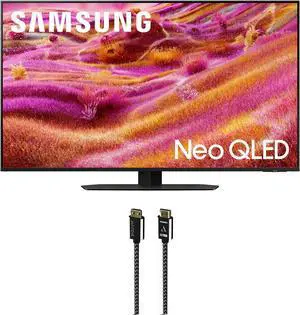 Samsung QN43QN90FAFXZA 43 Inch Neo QLED 4K QN90F Vision AI Smart TV with an Austere 7S-8KHD2-2.5M VII Series 2.5m Premium Braided 8K HDMI Cable (2025)