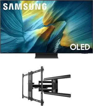 Samsung QN77S95FAFXZA 77 Inch OLED HDR Pro 4K Smart TV with a Kanto PMX700 Pro Series Full Motion Dual Stud Mount (2025)