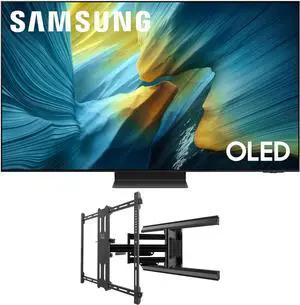 Samsung QN83S95FAEXZA 83 Inch OLED HDR Pro 4K Smart TV with a Kanto PMX700 Pro Series Full Motion Dual Stud Mount (2025)