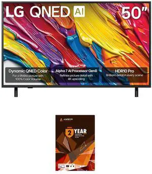 LG 50QNED82AUA 50 Inch QNED AI 4K Smart TV with HDR10 Pro and 2 Year Amber Protection Plan (2025)
