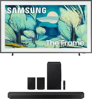 Samsung QN65LS03FAFXZA 65 Inch The Frame QLED 4K Art Mode Vision AI Smart TV with a Samsung HW-Q990D 11.1.4ch Soundbar (2025)