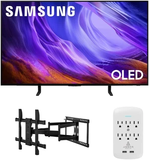 Samsung QN55S85HAEXZA 55" 4K OLED Smart TV with Dolby Atmos with a Walts TV XL-FULL-MOTION-MOUNT for 43 -90" Compatible TVs and an Amber Protection 6-OUTLET-SURGE Surge Protector (2026) Samsung QN55S85HAEXZA 55" 4K OLED Smart TV with Dolby Atmos with a Walts TV XL-FULL-MOTION-MOUNT for 43 -90" Compatible TVs and an Amber Protection 6-OUTLET-SURGE Surge Protector (2026)