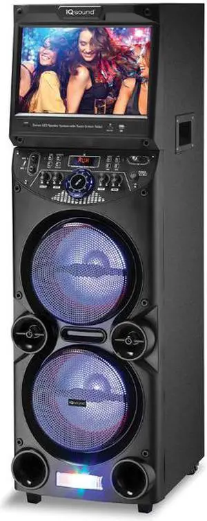 Supersonic IQ-5910DJWK 2 x 10" WiFi Karaoke Speaker System +14" Tablet  +USB/SD/AUX +Mic and Remote Control