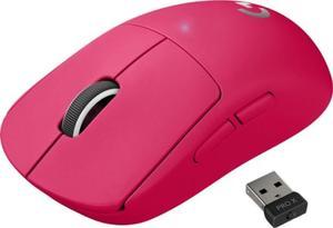 Logitech PRO X SUPERLIGHT Lightweight Wireless Optical Gaming Mouse with HERO 25K Sensor 910006782 Red