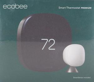 ecobee Premium Smart Programmable Touch-Screen Thermostat with Siri Apple HomeKit and Google Assistant EB-STATE6-01  - Black
