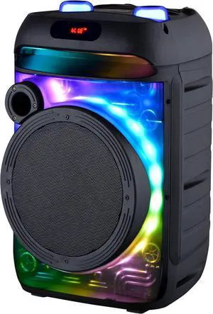 Supersonic IQ Sound Cyber Flex 8" Portable Bluetooth Speaker w/ TWS LED Light, Wireless Mic USB/SD/FM/AUX  IQ-5908DJBT