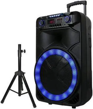 Supersonic 15 Portable Bluetooth Speaker with Stand IQ-6115DJBT