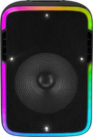 Supersonic IQ Sound 15-inch Portable Bluetooth Speaker w/True Wireless Stereo LED Light Show FM Radio Tripod Microphone IQ-4715DJBT
