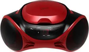 Supersonic SC-726BT Portable CD Player AM/FM Radio Bluetooth LED AC/DC Red Top-Loading Supersonic SC-726BT Portable CD Player AM/FM Radio Bluetooth LED AC/DC Red Top-Loading