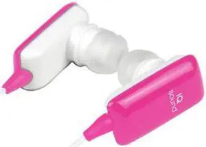Supersonic IQ-122BT Pink Rechargeable BT headphones w/built in microphone New
