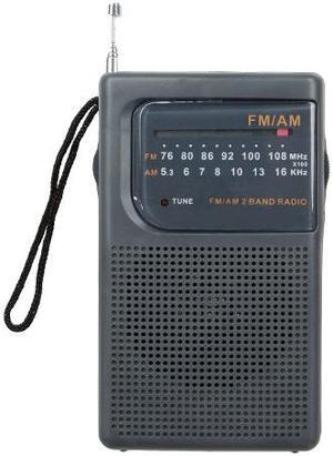 Supersonic SC-1105 AM/FM Radio With Earphone Jack & Speaker Black