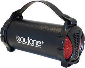 Boytone BT-38RD Portable Bluetooth Indoor/Outdoor Speaker 2.1 Hi-Fi Cylinder Loud Speaker with Built-in 2x3 Sub and SD C