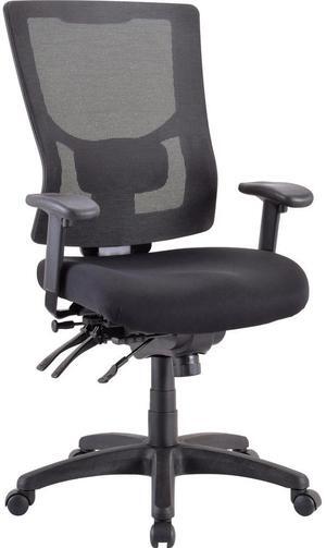 Lorell Conjure Executive High-back Mesh Back Chair - Black Seat - Black Back - 5-star Base - 1 Each