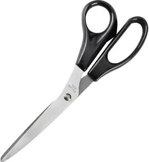 Business Source Stainless Steel Scissors Bent 8"L Black Handles 65647