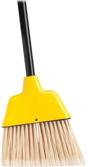 Genuine Joe Angle Broom High Performance Bristles 9" W Yellow 58562
