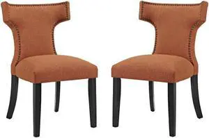 Curve Dining Side Chair Fabric Set of 2