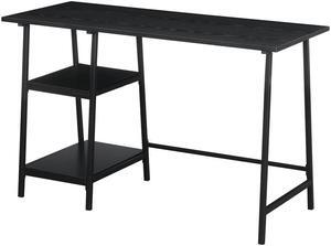 Designs2Go Trestle Wood Metal Desk with Removable Shelves