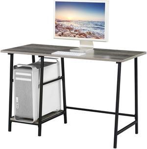 Designs2Go Trestle Wood Metal Desk with Removable Shelves