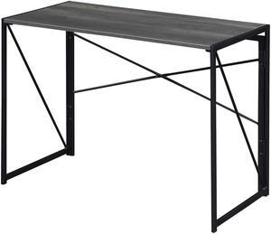 Xtra Folding Desk, Charcoal Gray/Black