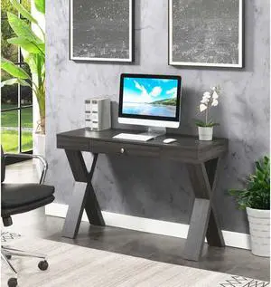 Newport 1 Drawer Desk, Weathered Gray