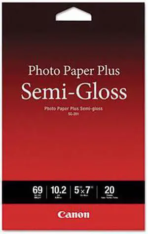 Photo Paper Plus Semi-Gloss, 69 lbs., 5 x 7, 20 Sheets/Pack
