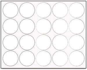 MasterVision Interchangeable Magnetic Characters, Circles, White, 3/4" Dia., 20/Pack