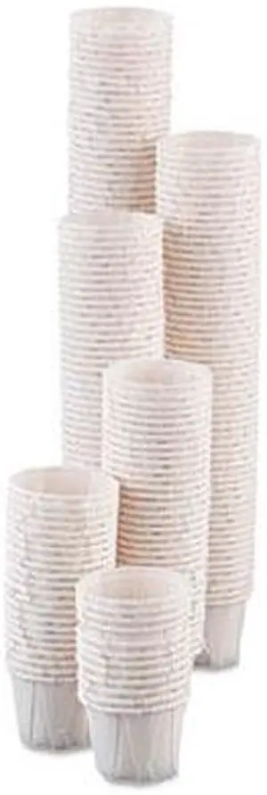 SOLO Cup Company 075 Paper Portion Cups, .75oz, White, 250/Bag, 20 Bags/Carton, 1 Carton