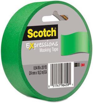 Scotch Expressions Masking Tape, .94" x 20 yds, Primary Green