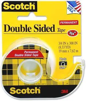 3M MMM237 Doubte-Sided Tape- Permanent- .75in.x300in.- Transparent 3M MMM237 Doubte-Sided Tape- Permanent- .75in.x300in.- Transparent