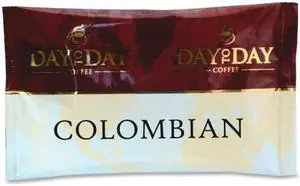 100% Pure Coffee, Colombian Blend, 1.5 oz Pack, 42 Packs/Carton 23001