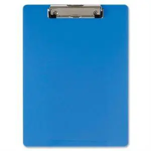 Recycled Plastic Clipboard, Holds 8.5 x 11, Blue