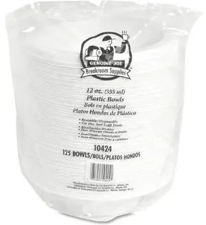Plastic Bowls 12oz 125/PK White