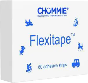 Flexitape Peel and Stick Tapes for the Chummie Premium Bedwetting Alarm (Enuresis) Treatment System, 60 Blue Tapes