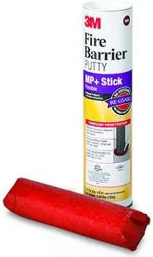 3M MP+STICK 1.5" x 6" Moldable Fire Barrier Putty Stick