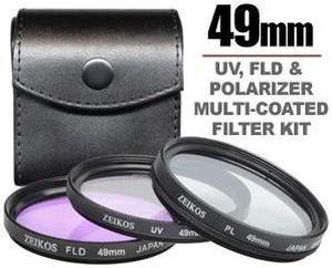 Zeikos ZE-FLK49 49mm Glass Filter Kit UV-CPL-FLD