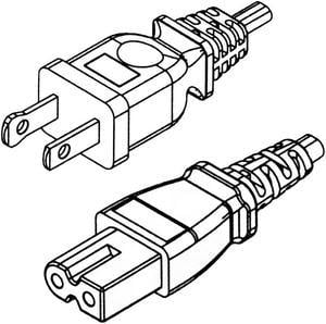 CSA Notebook Powercord - BK, 10ft