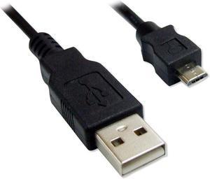 USB 2.0 Cable A-MicroB MM - 6Ft - Black