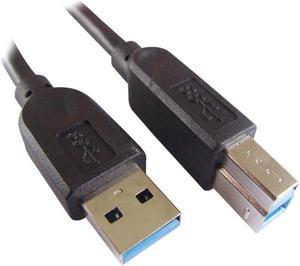 USB 3.0 AB Cable - MM, Black, 6ft